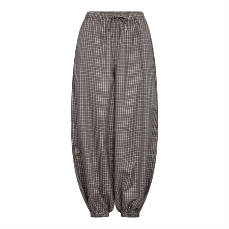 Ternede grå eller brune harembukser HL10936 Chess Check Harem Pant fra Haute LAmitie hos MAAK-Shop